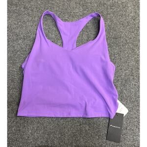 NWT FABLETICS Anywhere Cropped Built-In Bra Tank in Womens Size Large Purple